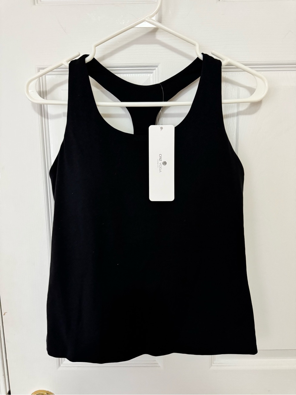 CRZ YOGA Black Racerback Tank Top - Sleek Workout Staple